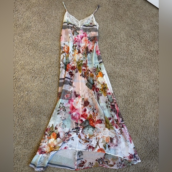 Flora Nikrooz Chiffon Floral Print Nightgown - Size XS - Picture 3 of 10